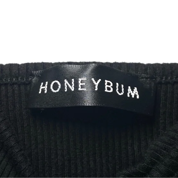 Black Ribbed Bodycon Cut Out Mini Dress - Picture 3 of 4